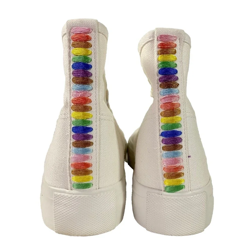 American Eagle Trust In Love High Top Sneakers Women Sz 10 Multicolor NWOT Read
